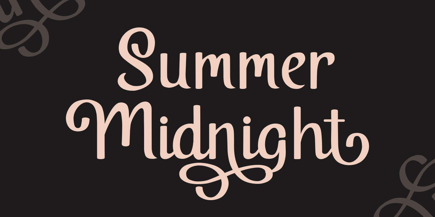 Schriftart Summer Midnight